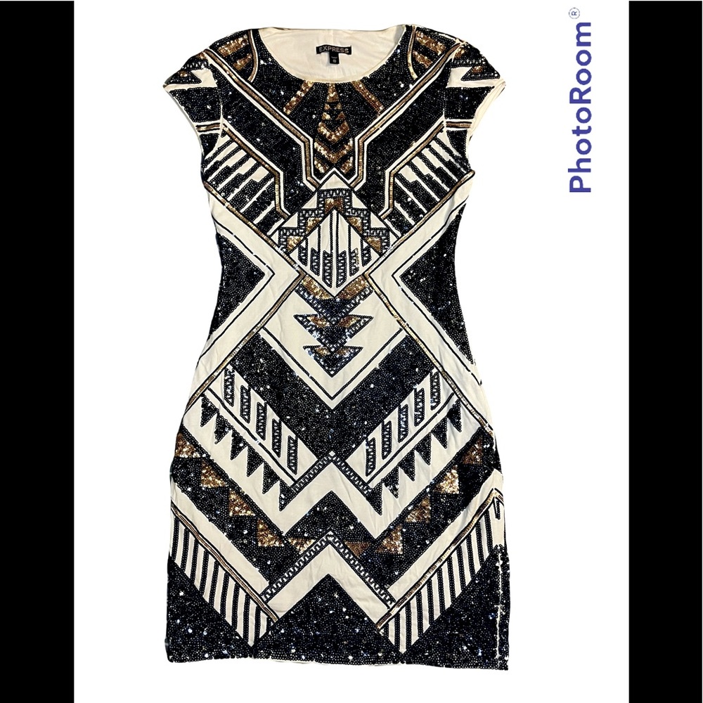 Express  Aztec Sequin Dress